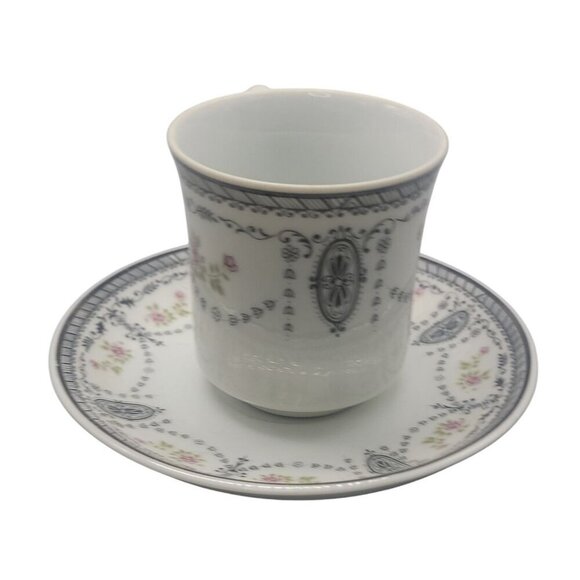 Demitasse Teacup and Saucer by Leart Brazil Floral Pattern Expresso 3oz Cup - Picture 4 of 9